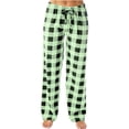 thumbnail image 1 of Dealovy Pajama Pants for Women High Waisted Plaid Pjs Bottoms Drawstring Color Block Comfy Lounge Trousers, 1 of 5