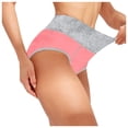 thumbnail image 2 of Qertyioot Culottes Unies pour Femmes, sous-Vêtements Patchwork, 2 of 8