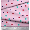 thumbnail image 3 of Soimoi Poly Georgette Fabric Square,Dot & Triangle Geometric Print Sewing Fabric Yard 42 Inch Wide, 3 of 3