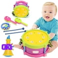 thumbnail image 1 of EIMELI 5Pcs/Set Baby Boy Girl Drum Musical Instruments Drum Set Children Toys, 1 of 8
