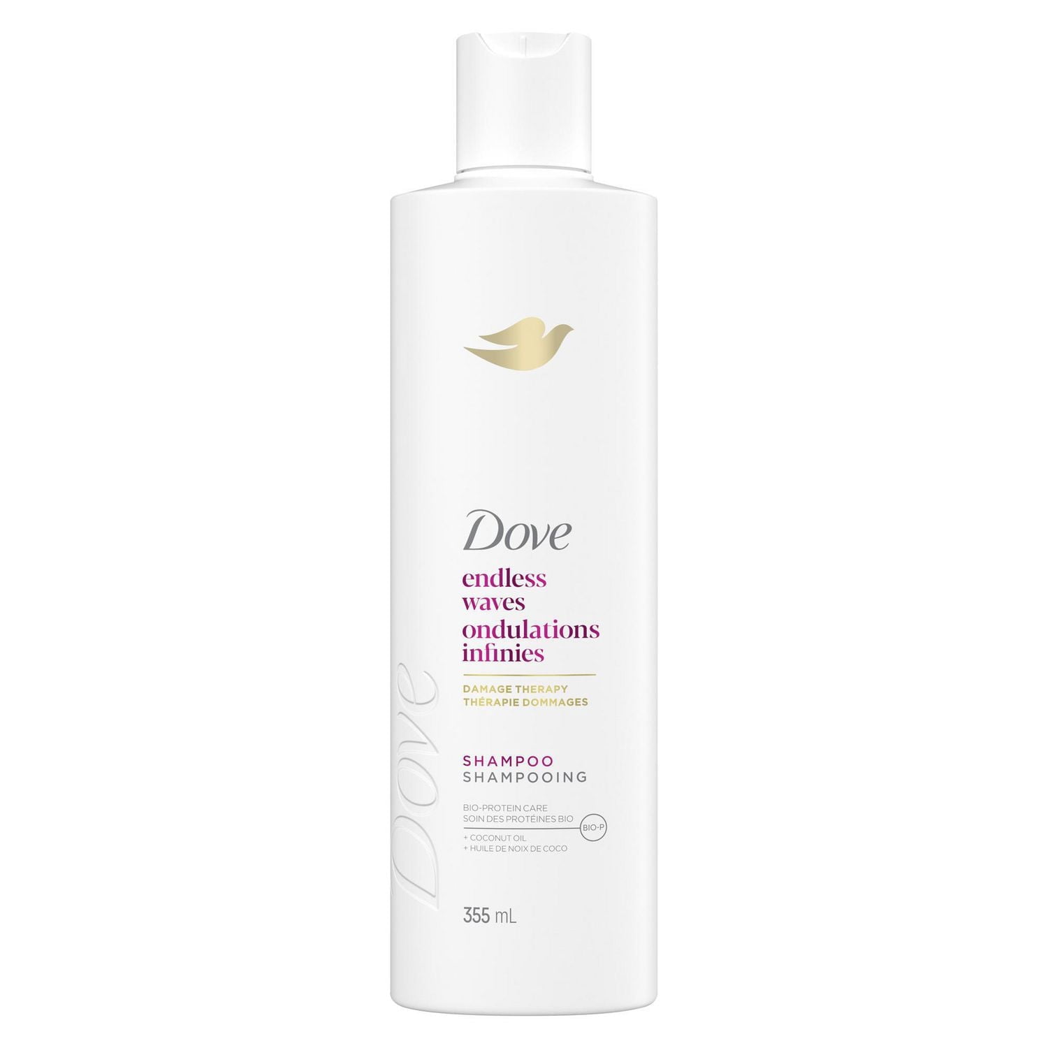 Dove Shampoo Endless Waves Bio-Protein Care + Coconut Oil, 355 ml