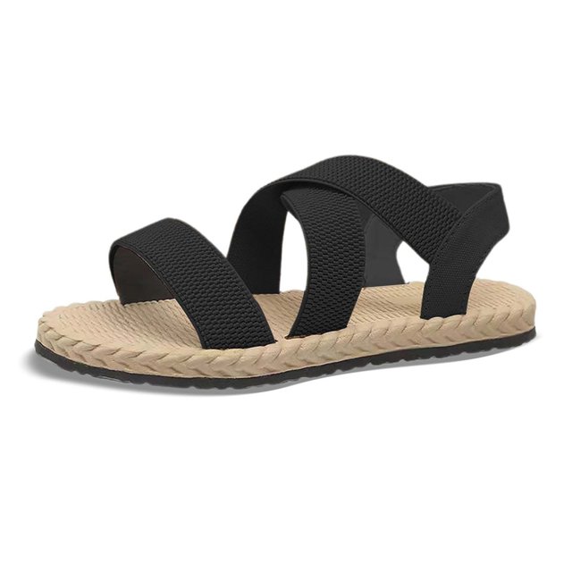 Omen Stitching Hollow Out Chunky Bottom Heel Big Size Open Toe Casual Sandals Women
