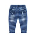 thumbnail image 3 of KIDSCOOL SPACE Baby Ripped Jean,Toddler Elastic Distressed Waist Denim Pants, 3 of 5