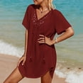 thumbnail image 2 of 2025 Paréo de Maillot de Bain pour Femmes en Dentelle Transparente, Cache-Maillot Crochet à Col en V, Couvre-Maillot de Bain, Couvre-Maillot de Bain, Robe de Couvre-Maillot, Couvre-Maillot de Plage, Couvre-Maillots pour Maillot de Bain, Couvre-Maillots, 2 of 6