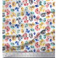 thumbnail image 1 of Soimoi Poly Georgette Fabric Flower Artistic Printed Fabric 1 Yard 42 Inch Wide, 1 of 3