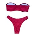 thumbnail image 5 of B91xZ Maillots de Bain pour Femmes Bikini Taille Haute Deux Pièces, Rouge P, 5 of 5