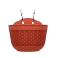 thumbnail image 2 of Imitation Rattan Wicker Wall Hanging Flower Pot Basket Balcony Garden Planter, 2 of 8