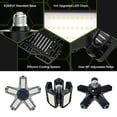 thumbnail image 4 of Yeacher LED Garage Lights-Mini Ceiling Lights with 5 Adjustable Panels Deformable Fan Lamp Celling 100-265V, 4 of 8