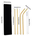 thumbnail image 3 of Meitianfacai 304 Color Metal Stainless Steel Straws Portable Set Reusable Bar Drinks Milk Tea Straws 5pc, 3 of 9