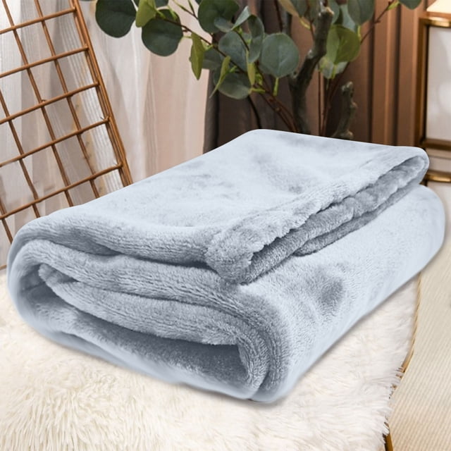 Soft Flannel Blanket for Winter Warmth & Summer AC | Cozy Velvet Conditioning Blanket for Home, Car, Picnic & Camping