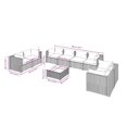 thumbnail image 4 of vidaXL 9 Piece Garden Lounge Set with Cushions Poly Rattan Brown, 4 of 5