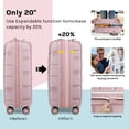 thumbnail image 3 of Joyway - 5-Piece Luggage Set PP Hardshell Spinner Suitcase with TSA Lock - (Expandable Carry-On 20 Inch) (24 Inch 28 Inch) for School, Travel, Weekend, 3 of 7