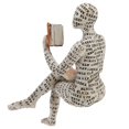 thumbnail image 4 of Figurine de Femme Liseuse, Textures Vives Résistantes aux Intempéries Ornement Innovant pour Table à Manger, 4 of 8