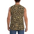 thumbnail image 4 of Bingfone Leopard Print Pattern Men's Tank Tops Workout Sleeveless Tee Shirts Running Beach Tanks for Men-Large, 4 of 7