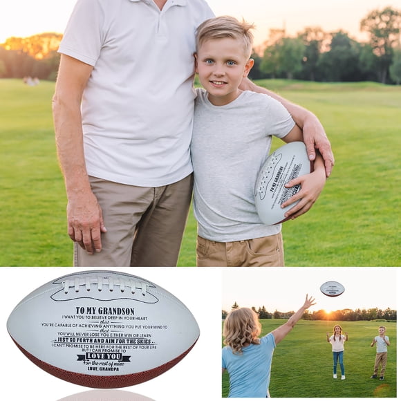 Pisexur To My Grandson Love You From Carving American Football Gifts To Your Grandson's Anniversary Birthday Christmas Graduation Gifts on Clearance