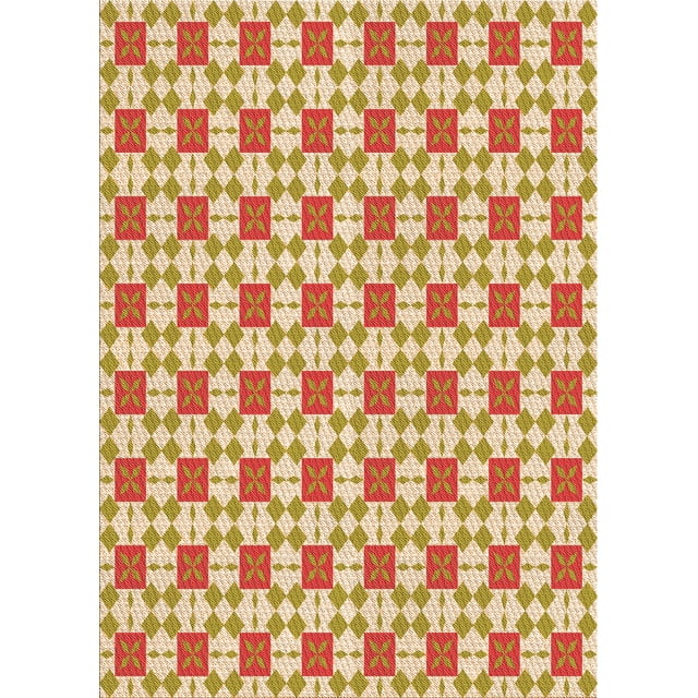 Ahgly Company Tapis d'Intérieur Rectangulaire Transitionnel Orange Lavable à la Machine, 7 Pieds x 9 Pieds