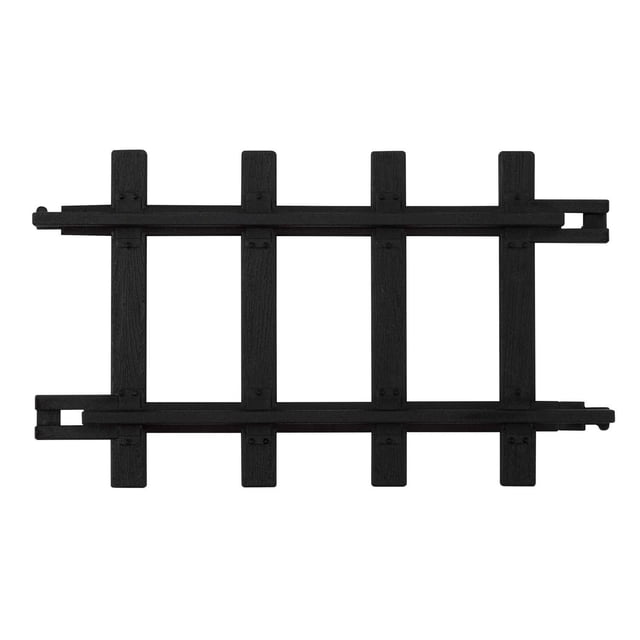Lionel Ensemble de 12 Pcs de Voies Droites Ready-to-Play Montrant une Seule section de Voie Ferrée Droite en Plastique durable Noir avec Quatre Traverses et Extrémités Emboîtables pour une Connexion Facile, compatible avec les Ensembles Lionel Ready-to-Play et Convient aux Aménagements de Maquettes de Trains.