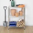 thumbnail image 4 of Hyper Tough 3 Tier Wire Shelving, Chrome Color, 250lbs Loading Capacity for Each Shelf, 4 of 9