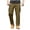 Brown, variant on Pisexur Cargo Pants for Men Casual Solid Color Straight Leg Mens Pants Classic Drawstring Elastic Waist Mens Cargo Pants Loose Lightweight Breathable Hiking Pants with Flap Pockets S-3XL Black