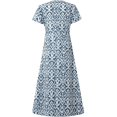 thumbnail image 5 of QJUHUNG Formel pour Femmes Soirée Robe Midi Été Col en V Manches Courtes T-Shirt Soirée Invitée de Mariage Style Asymétrique B-8 Cocktail Gris_i L, 5 of 5
