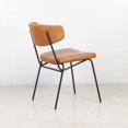 thumbnail image 3 of Ingrid Chaise Latérale Moderne en Faux Cuir et Métal (Ensemble de 2), 3 of 4