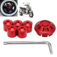 thumbnail image 4 of Motorcycle Hubcap, Scooter Wheel Side Cover Anticorrosion 6pcs Rustproof Aluminium Alloy  For Decor Black, Color,Red, 4 of 8