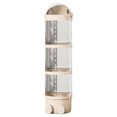 thumbnail image 1 of Riforla Vertical Toy Storage Tube with LED Strip Vertical Toy Storage Tube New Stuffed Animal Storage Tube Vertical Stuffed Animal Tube Doll Storage Tube with 360° Rotation Wheels with Lid Beige, 1 of 3