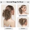 thumbnail image 4 of Postiche Chouchou pour Cheveux Chouchou Coiffures de Mariée Volumineux Ondulé Chignon Décoiffé Mélange Blond, 4 of 5