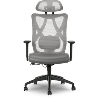 Serta SitTrue Ridgefield High Back Ergonomic Mesh Chair - 28-3/4" W x 29" D x 48-1/4"-52" H - Gray