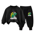 thumbnail image 2 of Pisexur Ensemble de Vêtements d'Automne pour Bébés Filles Garçons 2 Pcs Mode Décontractée Imprimé Mignon Manches Longues Col Rond Chandails en Molleton et Pantalons de Survêtement Ensemble de Survêtement pour Enfants Filles Garçons 3-8 Ans, 2 of 4