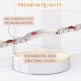 thumbnail image 3 of Wollet Stainless Steel Medical Alert ID Bracelets for WoMen, Engraved Diabetic Type 2, 3 of 8