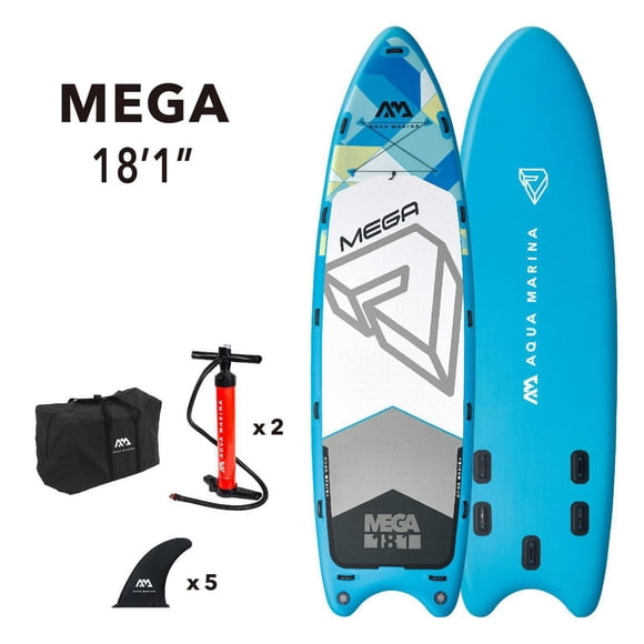 Aqua Marina MEGA 18' 1" Multi-Person Inflatable Stand Up Paddle Board iSup