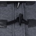 thumbnail image 4 of Fiogavroetic Women Color Horn Buttons Cardigan Padded Hooded Coat Jacket Overcoat, 4 of 7