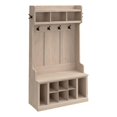 thumbnail image 1 of Woodland 40W Hall Tree & Shoe Bench w/ Shelves in White Maple - Engineered Wood, 1 of 5