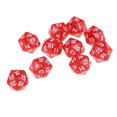 thumbnail image 4 of 10pcs Acrylique Numéro D20 Vingt Fournitures de Jeu Face Rouge, 4 of 7