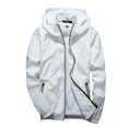thumbnail image 2 of 2025 Men's Casual Pure Color Plus Size Fitted Jacket Plus Size Hoodie Reflective Long Jacket Zipper Outdoor Sport, 2 of 7