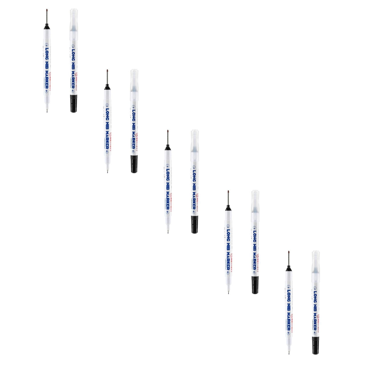 Cqxid Pencil Curler Under $5 Pen Upgrade Long Head Deep Hole Marker Markers Carpenter Ink Marker Pens Colorful Carpenter Pen Construction Markers Tool For Bathroom Woodworking .5ml*5