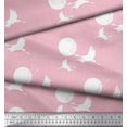 thumbnail image 3 of Soimoi Moss Georgette Fabric Bamboo Tree,Moon & Stork Bird Print Sewing Fabric Yard 42 Inch Wide, 3 of 3