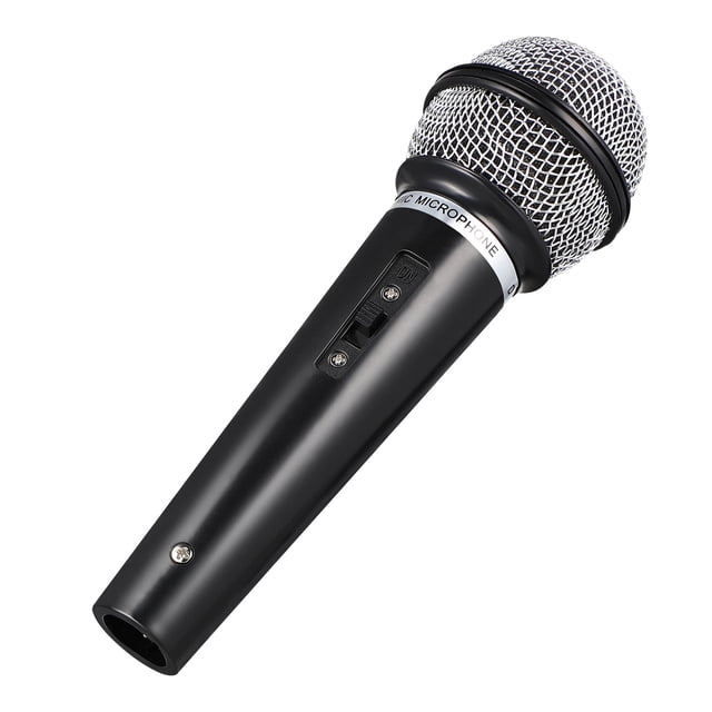 Microphone de Simulation Jouet de Scène Faux Microphone Accessoire pour Enfants Cadeau de Fête Jouet de Jeu d'Imitation pour Enfants. un Microphone en Plastique Noir au design Réaliste, avec une grille en Maille Argentée et un Interrupteur Marche/arrêt sur la Poignée. Idéal pour les Fêtes d'Anniversaire des Enfants, les Événements Scolaires, le cosplay Ou le Jeu d'Imitation en Tant Que Chanteur, Journaliste Ou Vedette de Film. Léger et Conçu pour de Petites Mains, Mesurant 16,5 cm de Longueur.