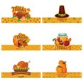 thumbnail image 1 of 6Pcs Thanksgiving Theme Paper Hat Pumpkin Turkey Birthday Photo Prop Party Decoration Hat, 1 of 8