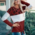 thumbnail image 1 of RKSTN Sweaters for Women Fashion Stripe Leopard Print Comfortable Long Sleeves Sweater Tops Fall Sweaters, 1 of 9