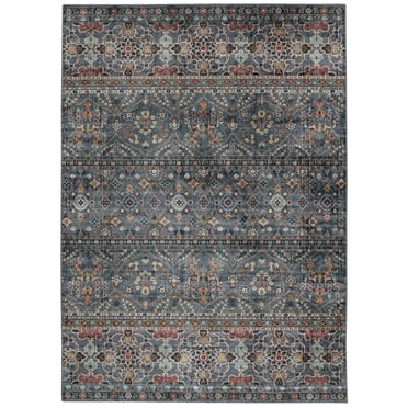 Tapis d'appoint lavable Grant 2 pi x 3 pi sarcelle et ivoire
