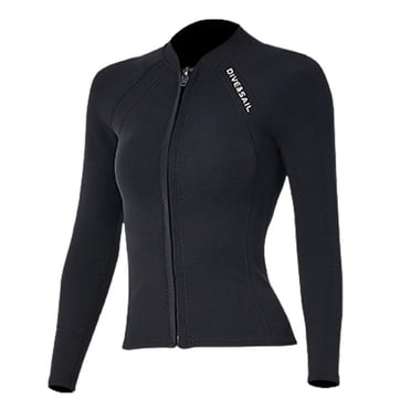 Mens 2mm Long Wetsuit Womens, Jacket Wetsuits Diving Suit Front Zip Wetsuit for