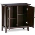 thumbnail image 3 of Simpli Home Armoire Basse de Rangement en Bois Massif Amherst, Brun Hickory, 3 of 8