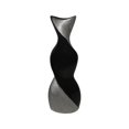 thumbnail image 1 of Sagebrook Home Vase Torsadé 16 Pouces, Noir/argent, 1 of 1
