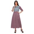 thumbnail image 2 of Moomaya Kurta Imprimée Tenue d'Été Kurti pour Dames Tunique à Fente avant Hauts pour Femmes, 2 of 5