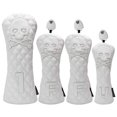 thumbnail image 3 of Golf Wood Cover Skull For Driver Fairway Hybrid Waterproof Protector Set PU Leather Soft Durable Golf Club Covers Black 135UT, 3 of 6