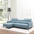 thumbnail image 3 of Costway 105" L-Shaped Sectional Sofa w/ Oversized Chaise Lounge & 3 Adjustable Headrests, 3 of 10
