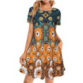 thumbnail image 1 of GZWYHT Robes d'Été, Robes pour Femmes 2025 Robe d'Été à Manches Courtes avec Poche Robe Décontractée Douce Midi, Robes Décontractées, Robe g, Robes de Vacances m, 1 of 4