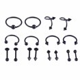thumbnail image 1 of Ensemble de 16 Pcs pour Perçage Corporel, Ensemble de Bijoux de Perçage Universel Tendance, Ensemble de Bijoux pour le Corps, 1 of 7